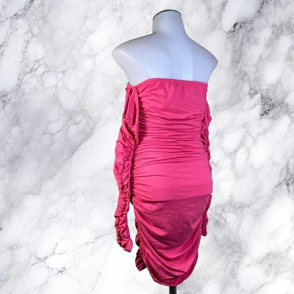 MORE TO COME Shanice Ruched Mini Dress - Pink - Picture 4 of 11
